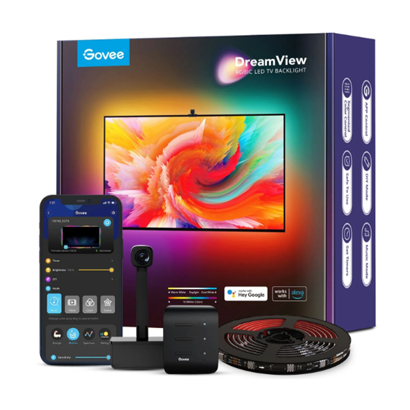 Govee Immersion TV Strip Lights (3.6M) With Camera (Wifi+Bluetooth) - H6199 Govee Immersion TV Strip Lights (3.6M) With Camera (Wifi+Bluetooth) - H6199